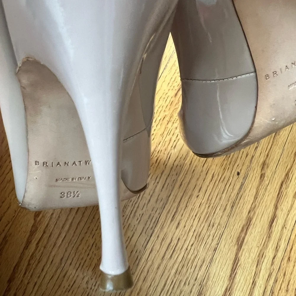 Brian Atwood Blush Nude Heels Size 8 Quiet Luxury Capsule Wardrobe Classic